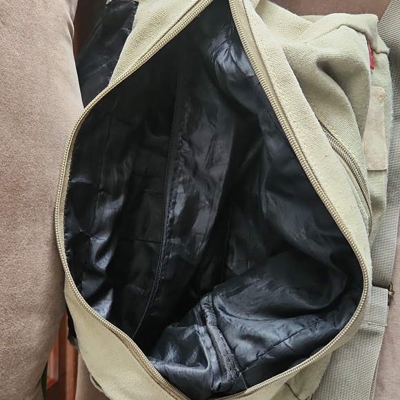 Simon Beige Canvas Messenger Bag - Picture 6 of 6